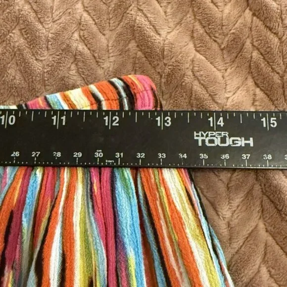 New Directions Womens M Maxi Skirt Striped Lagenlook Arty Boho Whimsical Flowy - Picture 5 of 8